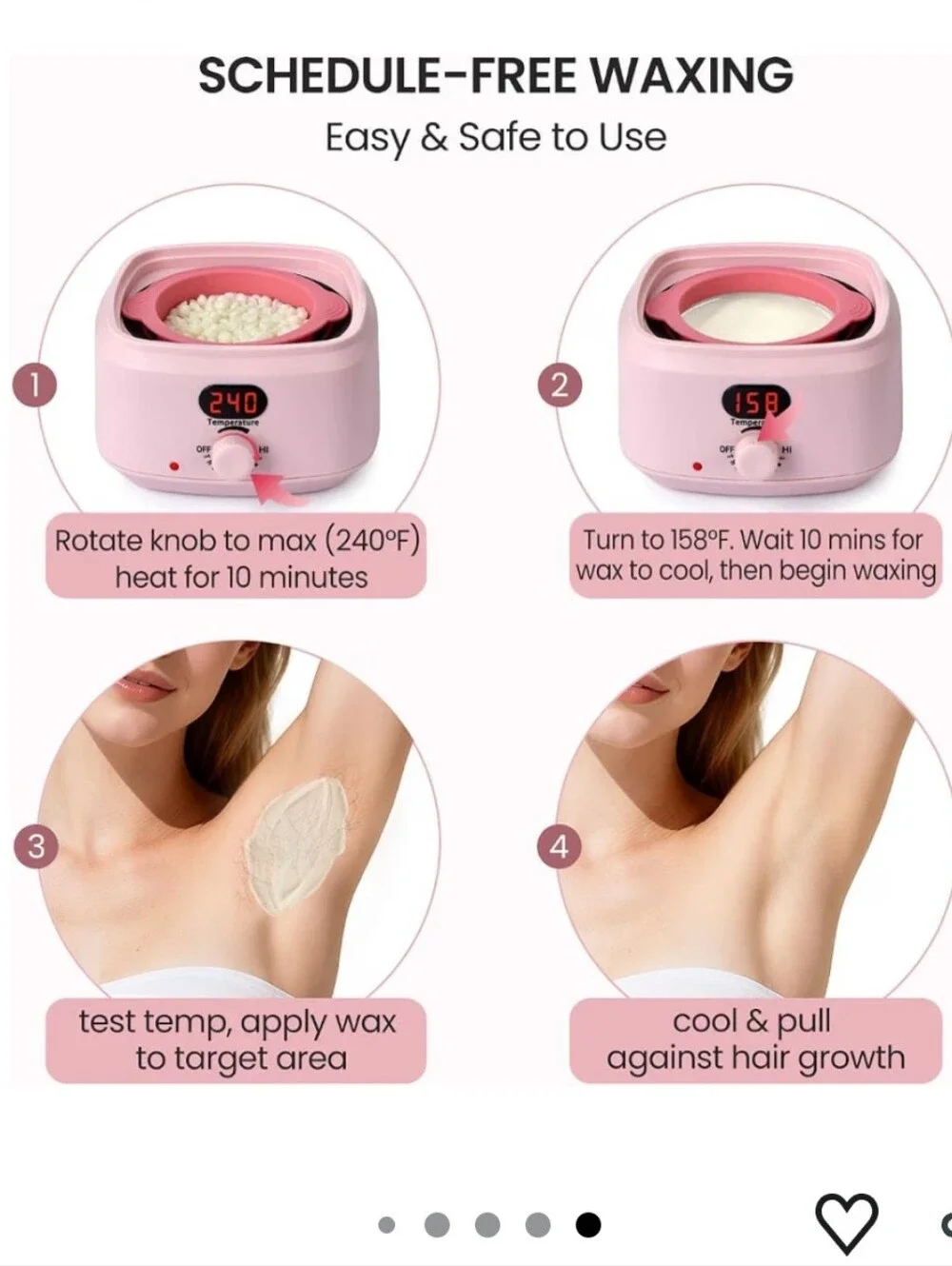 Digital Waxing Warmer For Women, 500ml At Home Waxing Kit